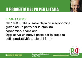 Programma Partito Democratico elezioni 2008