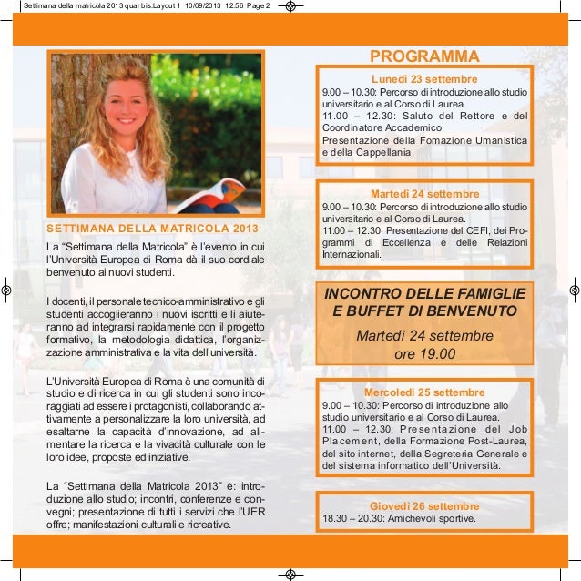 Matricola incontri