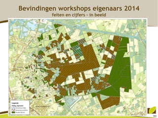103
Bevindingen workshops eigenaars 2014
feiten en cijfers – in beeld
 