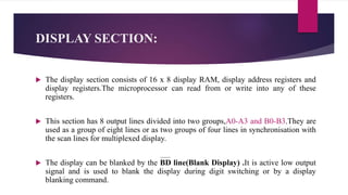 Display Section PROGRAMMABLE KEYBOARD AND DISPLAY INTERFACE(8279).pptx