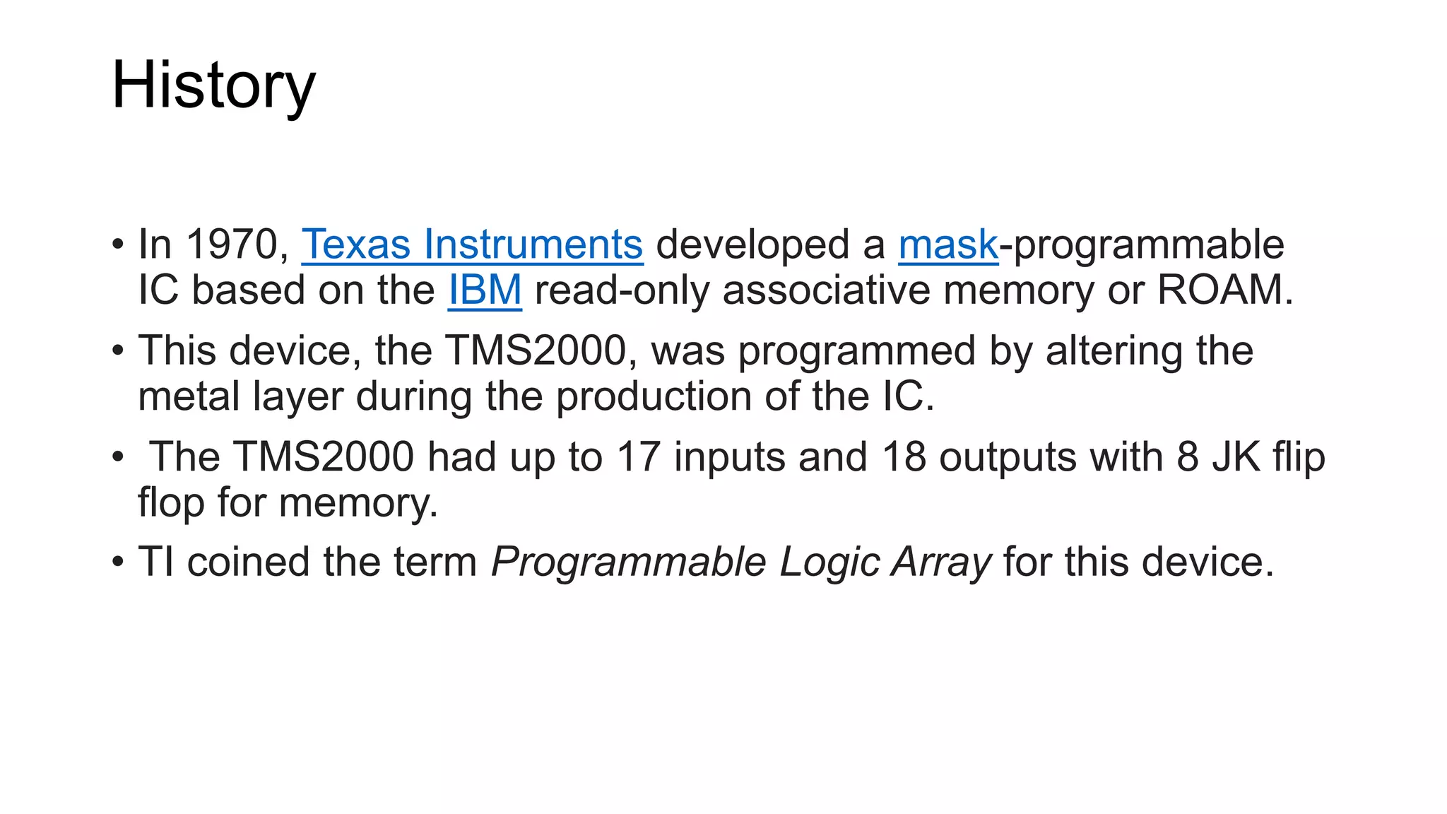 Programmable logic array | PPT