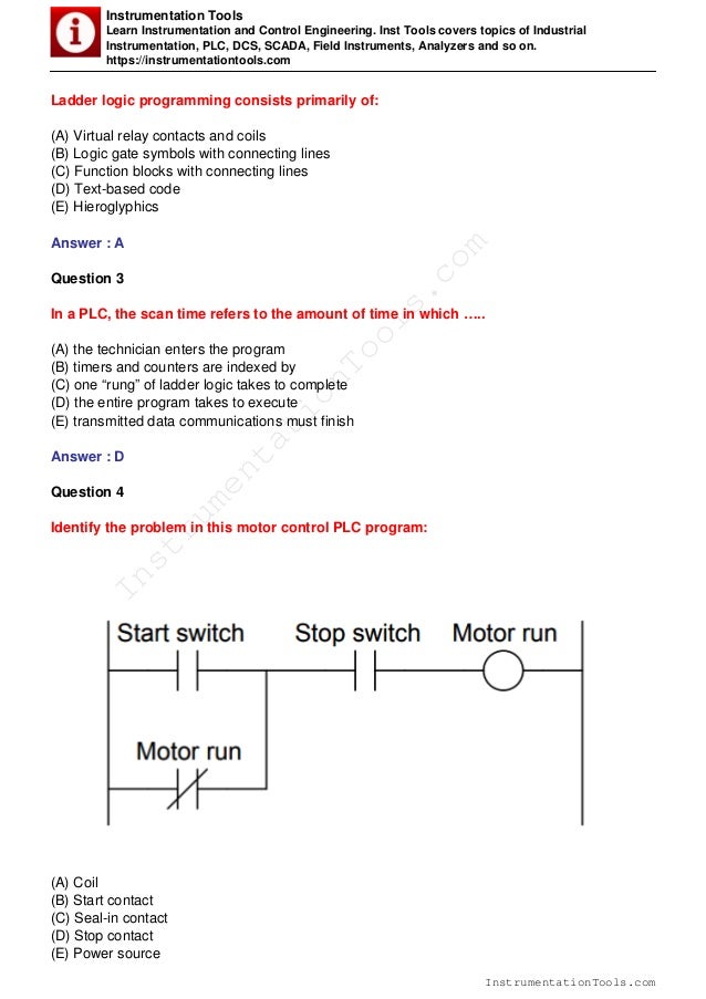 Plc Quiz Questions And Answers – DDVLNE