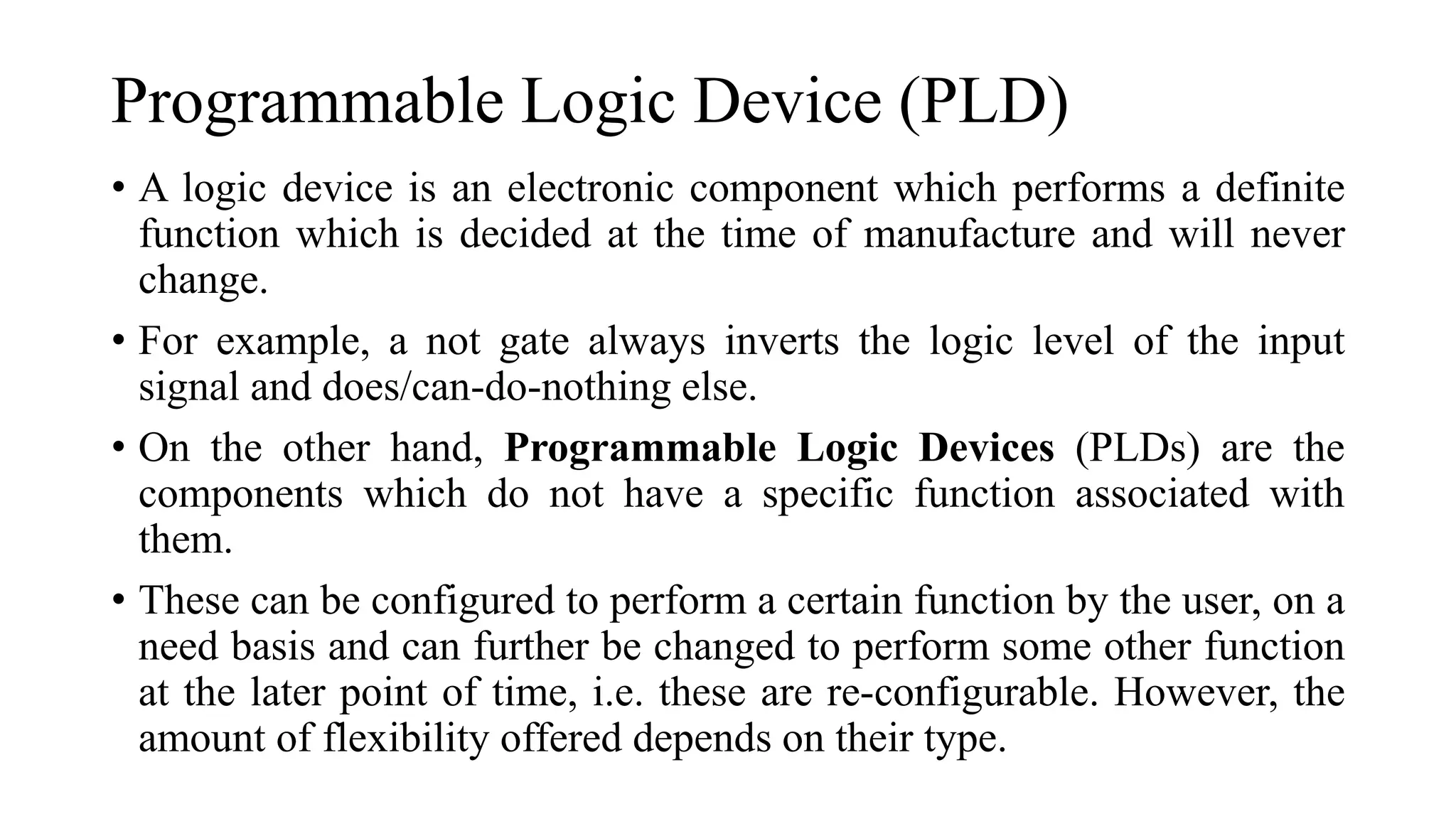 Programmable logic devices | PPTX
