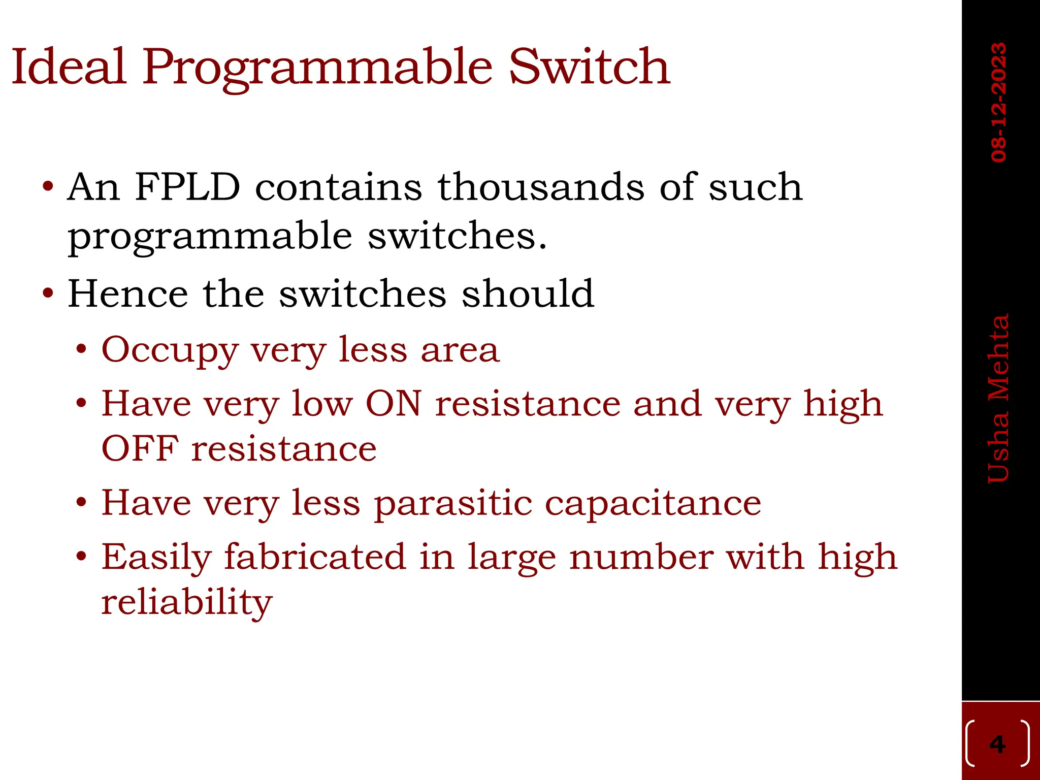 Programmable Switches for Programmable Logic Devices | PDF