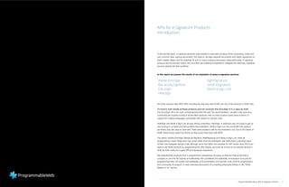 2 ProgrammableWeb Report: APIs for eSignature Products
 
