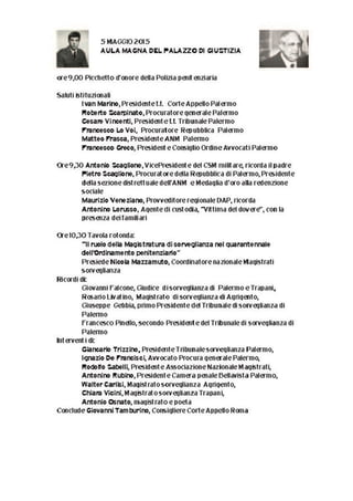 Programma convegno 4.5 maggio