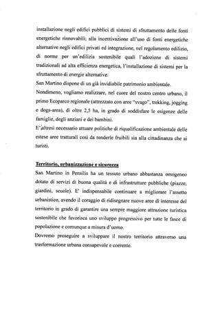 Programma elettorale unone per san martino