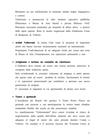 Programma Il Popolo Per Volterra