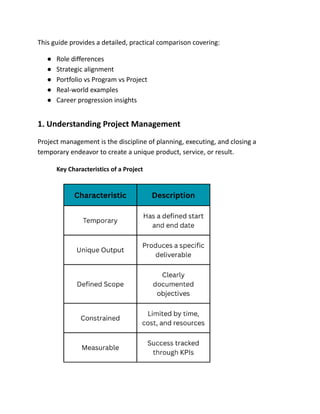 Program Management vs Project Management A Practical Guide for ...