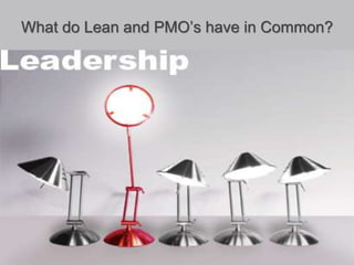 What do Lean and PMO’s have in Common?
Copyright © 2008, Lewis & Fowler, All Rights Reserved, Do Not Use without written permission
6
 