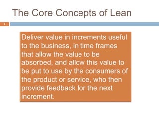 The Core Concepts of Lean
3
 