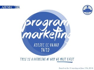Program marketing 1415   as a team