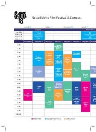 Programma Sottodiciotto Film Festival & Campus 2018
