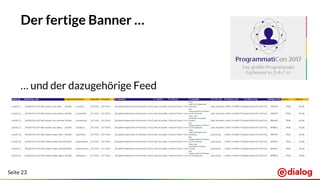 Seite 23
Der fertige Banner …
… und der dazugehörige Feed
 