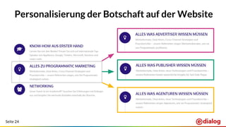 Seite 24
Personalisierung der Botschaft auf der Website
 