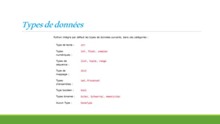 Typesdedonnées
 