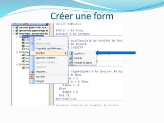 Créer une form
 