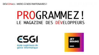DEVCON#15 : MERCI À NOS PARTENAIRES !
 