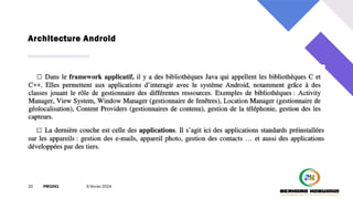 Architecture Android
20 PM3241 6 février 2024
 