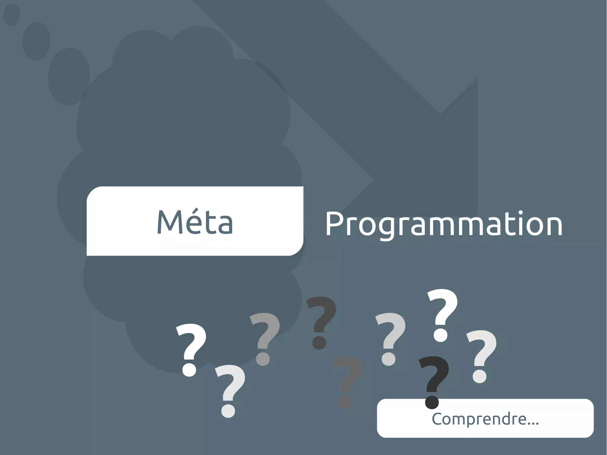 Méta

Programmation

? ? ??
? ? ? ?
?

Comprendre...

 