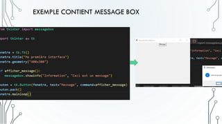 EXEMPLE CONTIENT MESSAGE BOX
 