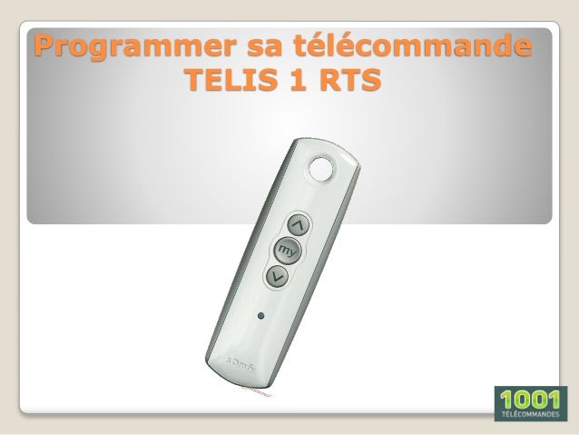 Programmation télécommande somfy