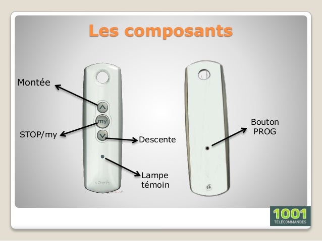 Programmation télécommande somfy