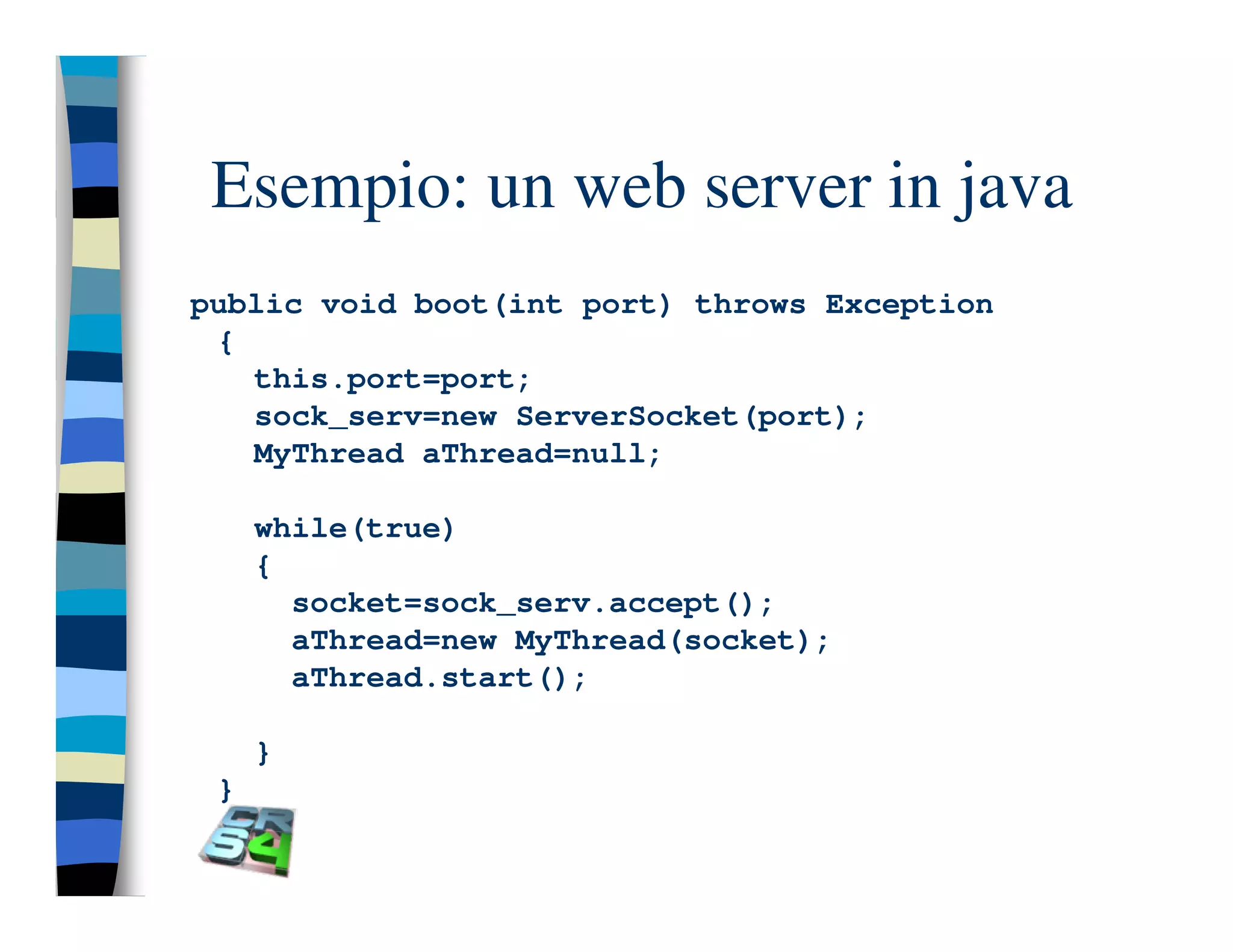 Programmazione concorrente in Java (vecchio modello)