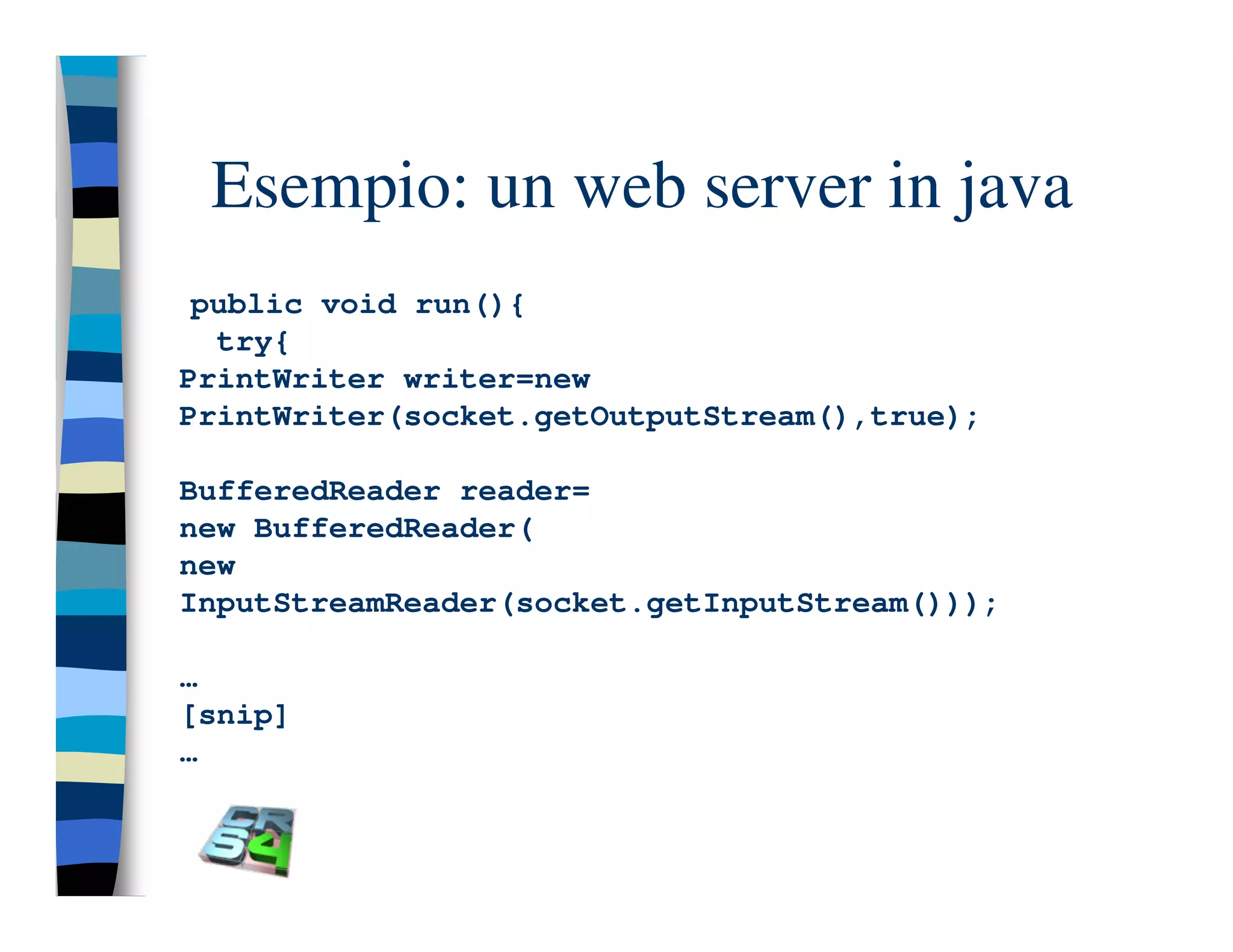 Programmazione concorrente in Java (vecchio modello)