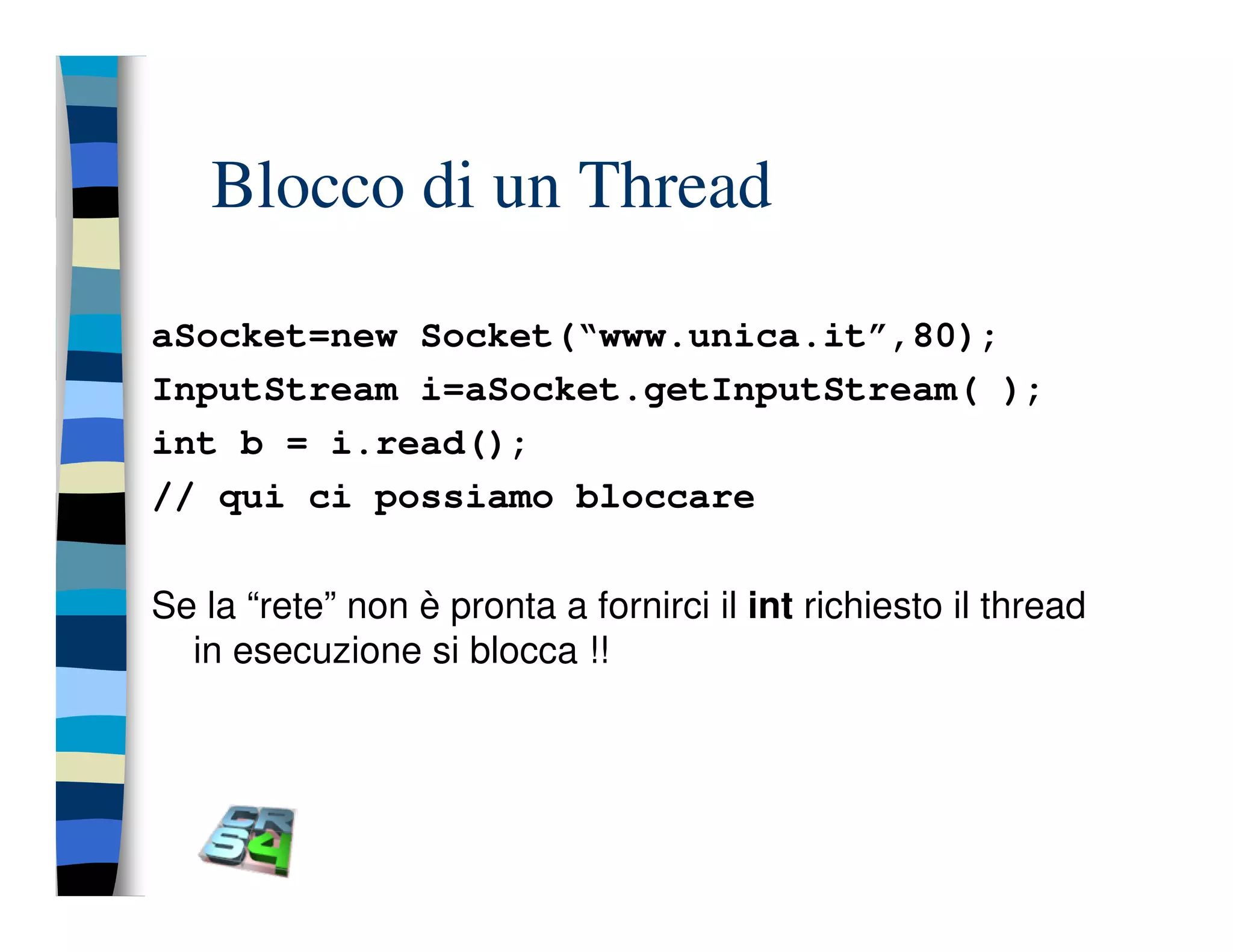 Programmazione concorrente in Java (vecchio modello)