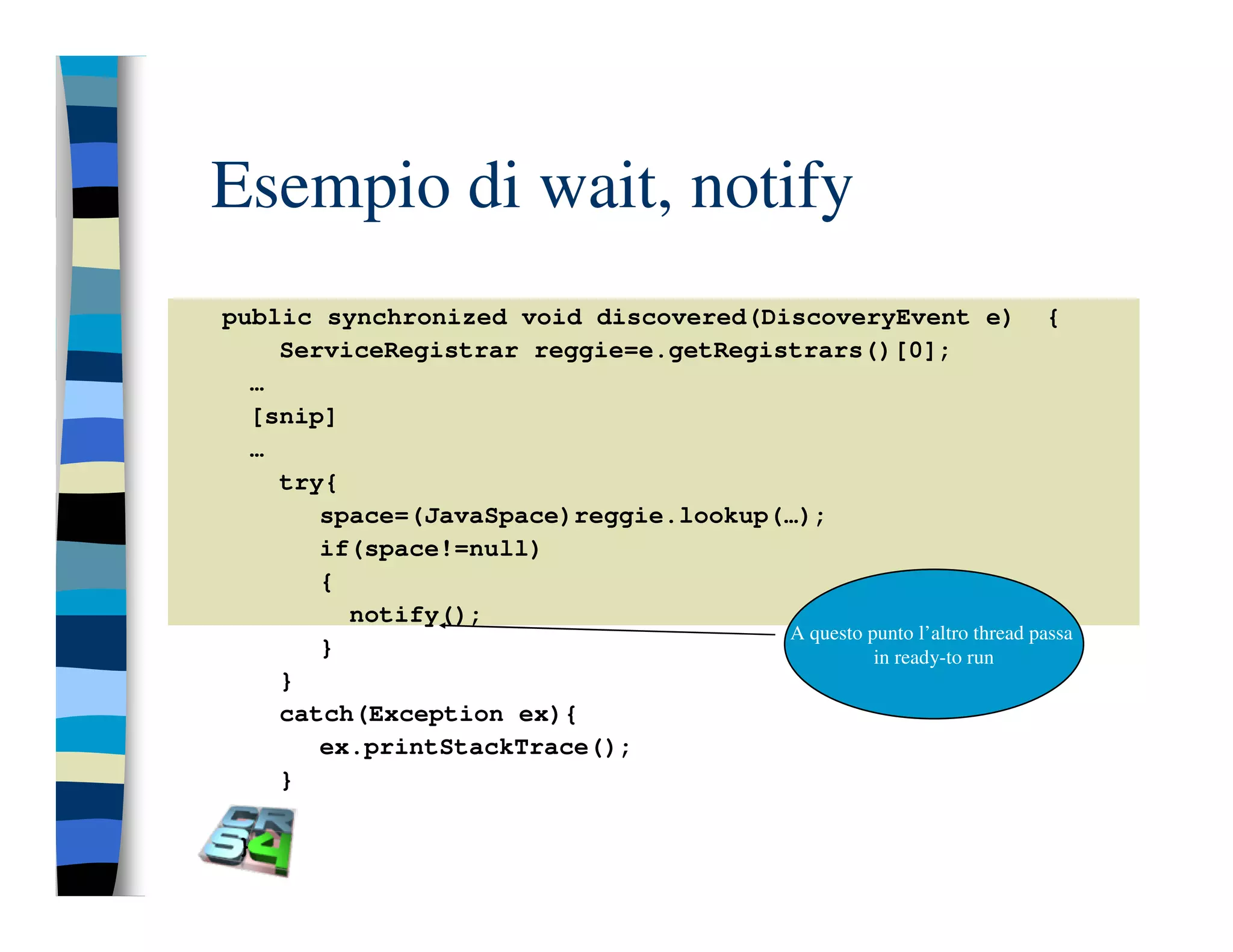 Programmazione concorrente in Java (vecchio modello)