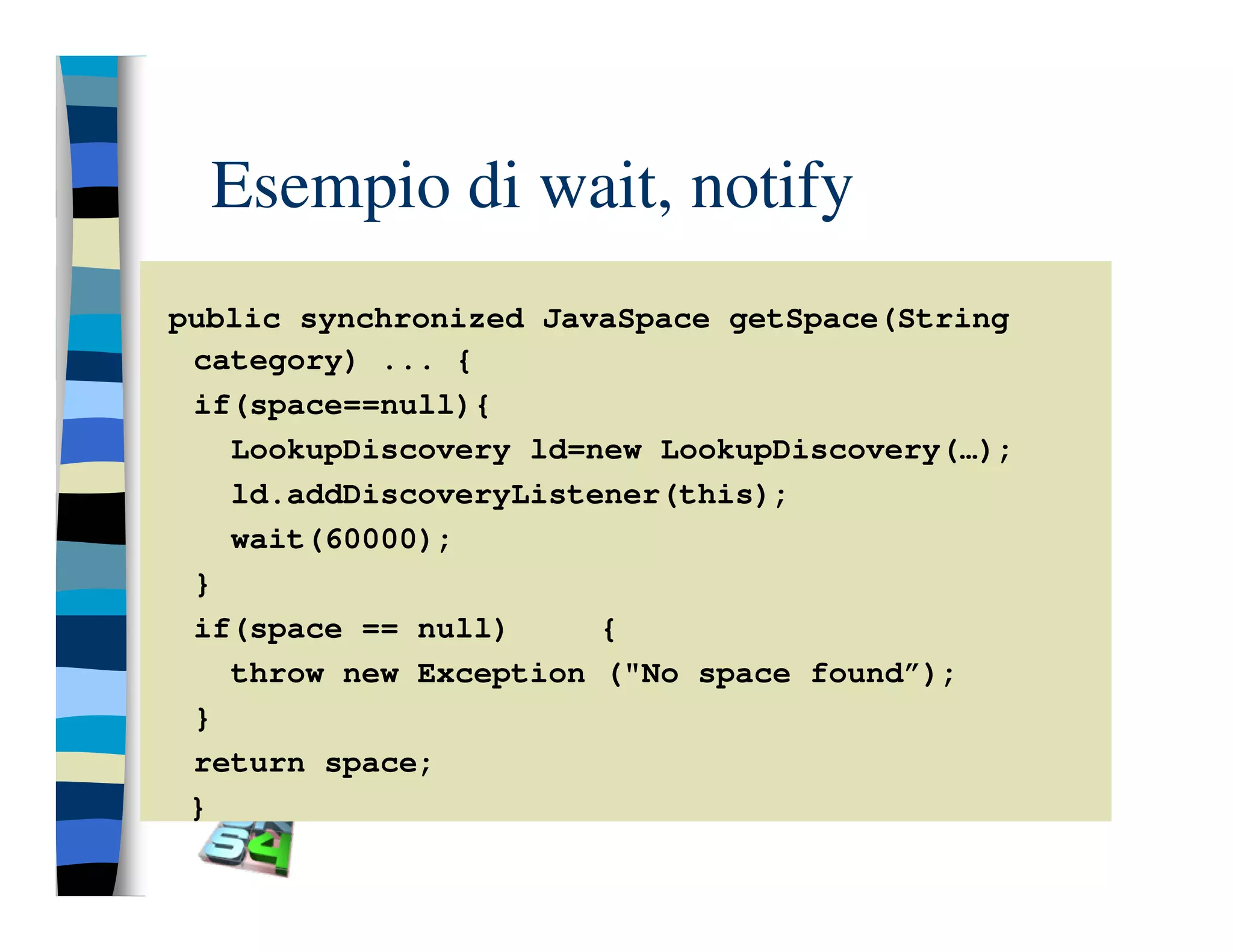 Programmazione concorrente in Java (vecchio modello)