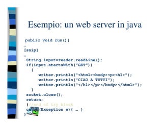 Programmazione concorrente in Java (vecchio modello)