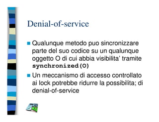 Programmazione concorrente in Java (vecchio modello)