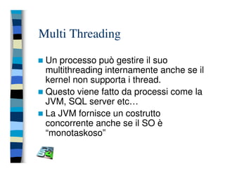 Programmazione concorrente in Java (vecchio modello)