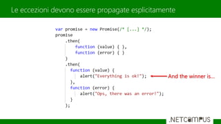 Le eccezioni devono essere propagate esplicitamente
And the winner is…
 
