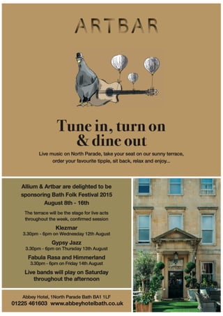 Bath Folk Festival Programme 2015