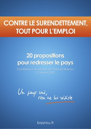Programme de François Bayrou