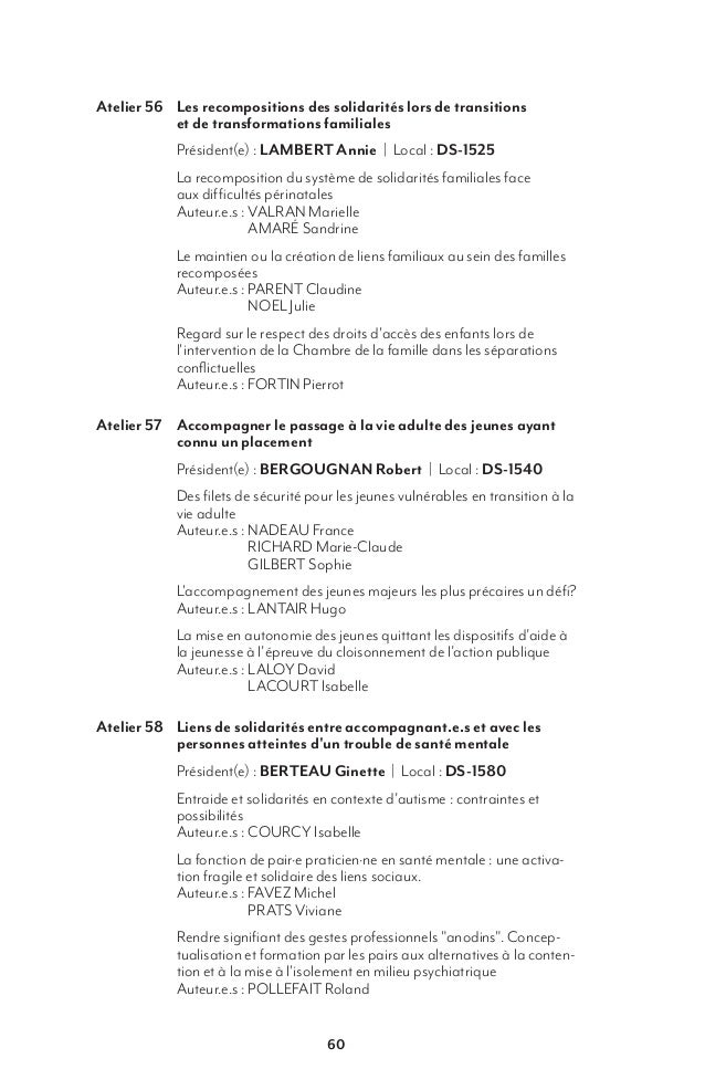 Programme Complet Du 7e Congres De L Aifris