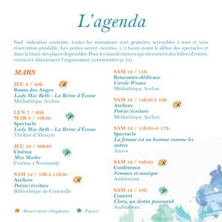 17
Elles créent
CONCOURS DE COURT-MÉTRAGE
À partir de la bande dessinée “Les Sisters”
Du 8 mars au 8 avril
Les médiathèques de Perseigne et de Courteille organisent un
concours de court-métrage pour les enfants et adolescents âgés
de 10 à 18 ans, à partir de la bande dessinée "Les Sisters" de
Maury et Cazenove.
Les participants, par groupe de 2 ou 3, devront réaliser un court-
métrage de 1 à 5 min avec la technique de leur choix, à partir
d’une saynète issue de cette bande dessinée. Les films devront être
remis dans l’une des deux médiathèques au plus tard le samedi 8
avril. Un jury élira les 3 meilleurs films dont les réalisateurs se
verront récompensés. La remise des prix aura lieu le samedi 29
avril à 10 h 30 à la médiathèque de Courteille.
À noter :
Les médiathèques proposent, pour ceux qui souhaitent préparer le concours de court-
métrage, un stage cinéma d’animation de 4 jours, autour de la bande dessinée "Les
Sisters", avec l’association De fil en images (voir p. 18).
Contact :
Médiathèques de Perseigne (02 33 26 69 82) ou de Courteille (02 33 29 56 55)
Les Sisters, Wendy et Marine, s’adorent autant qu’elles se chamaillent, pour le
plus grand plaisir des lecteurs ! Créées en 2008, par William Maury (au dessin) et
Christophe Cazenove (au scénario), elles sont maintenant les héroïnes de 11 albums,
sans compter les hors-séries, best-of et autres compils, parus aux éditions Bamboo.
 