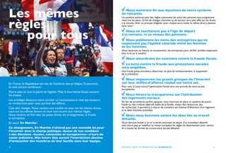 Nous mettrons fin aux injustices de notre système
de retraites.
Un système universel avec des règles communes de calcul des pensions sera progressive-
ment mis en place. Le fait de changer d’activité ou de secteur sera sans effet sur les droits
à la retraite. Avec un principe d’égalité : pour chaque euro cotisé, le même droit à pension
pour tous !
Nous ne toucherons pas à l’âge de départ
à la retraite, ni au niveau des pensions.
Nous publierons les noms des entreprises qui ne
respectent pas l’égalité salariale entre les femmes
et les hommes.
Nous testerons au hasard, et massivement, les entreprises pour vérifier qu’elles respectent
bien la loi en la matière.
Nous alourdirons les sanctions contre la fraude fiscale.
La lutte contre la fraude aux prestations sociales
sera amplifiée.
Une fraude grave entraînera désormais, en plus du remboursement, la suspension
de la prestation.
Nous imposerons les grands groupes de l’Internet
sur leur chiffre d’affaires réalisé sur notre sol.
Pour cela, la lutte contre l’optimisation fiscale sera une priorité de notre action
européenne.
Nous ferons la transparence sur l’attribution
des logements sociaux.
Au lieu de procédures parfois opaques, nous mettrons en place un système de points,
fondé sur des critères objectifs (taille de la famille, niveau des ressources, lieu
de recherche). Il permettra à chacun de connaître ses chances d’obtention d’un logement
et le délai d’attente prévisible.
Nous nous battrons contre les abus liés au travail
détaché.
Nous devrons limiter à un an la durée autorisée de séjour d’un travailleur détaché
dans notre pays et redéfinir au niveau européen les règles du détachement pour mettre
fin à toutes les formes de concurrence sociale déloyale.
13RETROUVEZ TOUTES LES PROPOSITIONS SUR EN-MARCHE.FR12
En France, la République est née de l’abolition des privilèges. Et pourtant,
ils sont encore nombreux !
Notre pays se veut la patrie de l’égalité. Mais le favoritisme fausse souvent
les choses.
Les privilèges bloquent notre société. La reconnaissance n’est pas toujours
au rendez-vous pour ceux qui font des efforts.
Cela doit changer. Nous voulons une société où tous ont les mêmes droits,
tous ont les mêmes devoirs et tous sont soumis aux mêmes règles.
Nous voulons en finir avec les passe-droits, les arrangements, la fraude,
la corruption.
Et nous ? En Marche !
Ce changement, En Marche n’attend pas une nouvelle loi pour
l’incarner dans le champ politique. Aucun de nos candidats
à des élections – locales, nationales et européennes – n’aura de
casier judiciaire. Nos futurs élus auront l’interdiction absolue
d’embaucher des membres de leur famille dans leur équipe.
Les mêmes
règles
pour tous
 