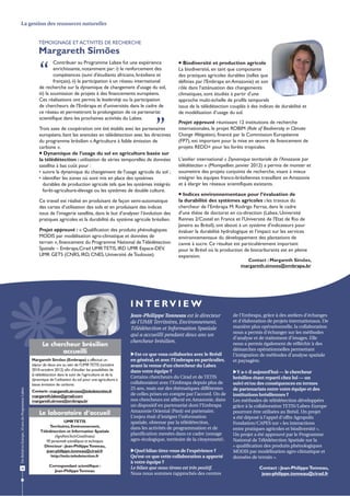Dossier Agropolis International : Du Brésil en Europe : 10 ans du programme Labex, modèle de laboratoire sans murs de l'Embrapa, numéro 15, octobre 2012