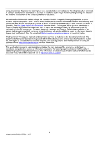 Programme Specification | DOC