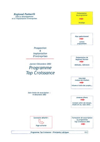 Programme 2003 Top Croissance