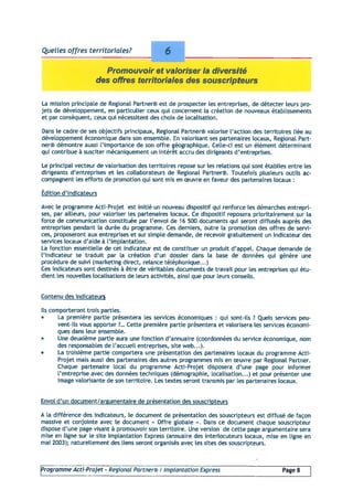 Programme 2004 Acti Projet
