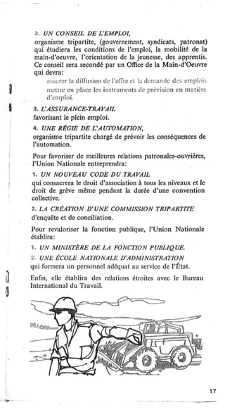 Programme de l'Union Nationale (1966)