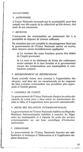 Programme de l'Union Nationale (1966)