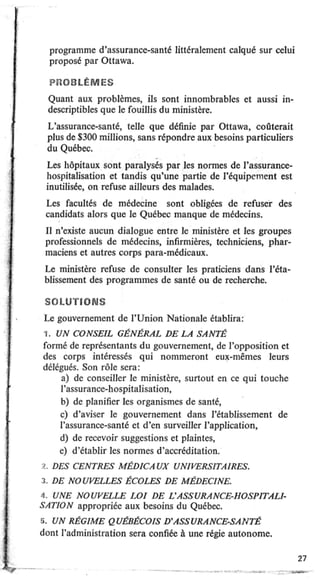 Programme de l'Union Nationale (1966)