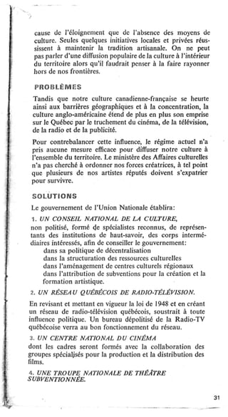 Programme de l'Union Nationale (1966)