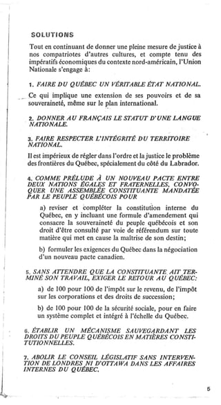 Programme de l'Union Nationale (1966)